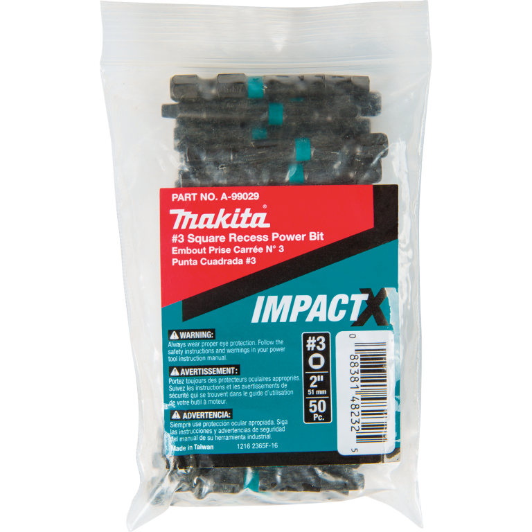 IMPX #3 SQ RECESS 2" POWER BIT 50/PK